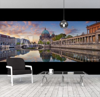Picture of Berlin Panoramic image of Berlin Cathedral and Museum Island in Berlin during sunrise 